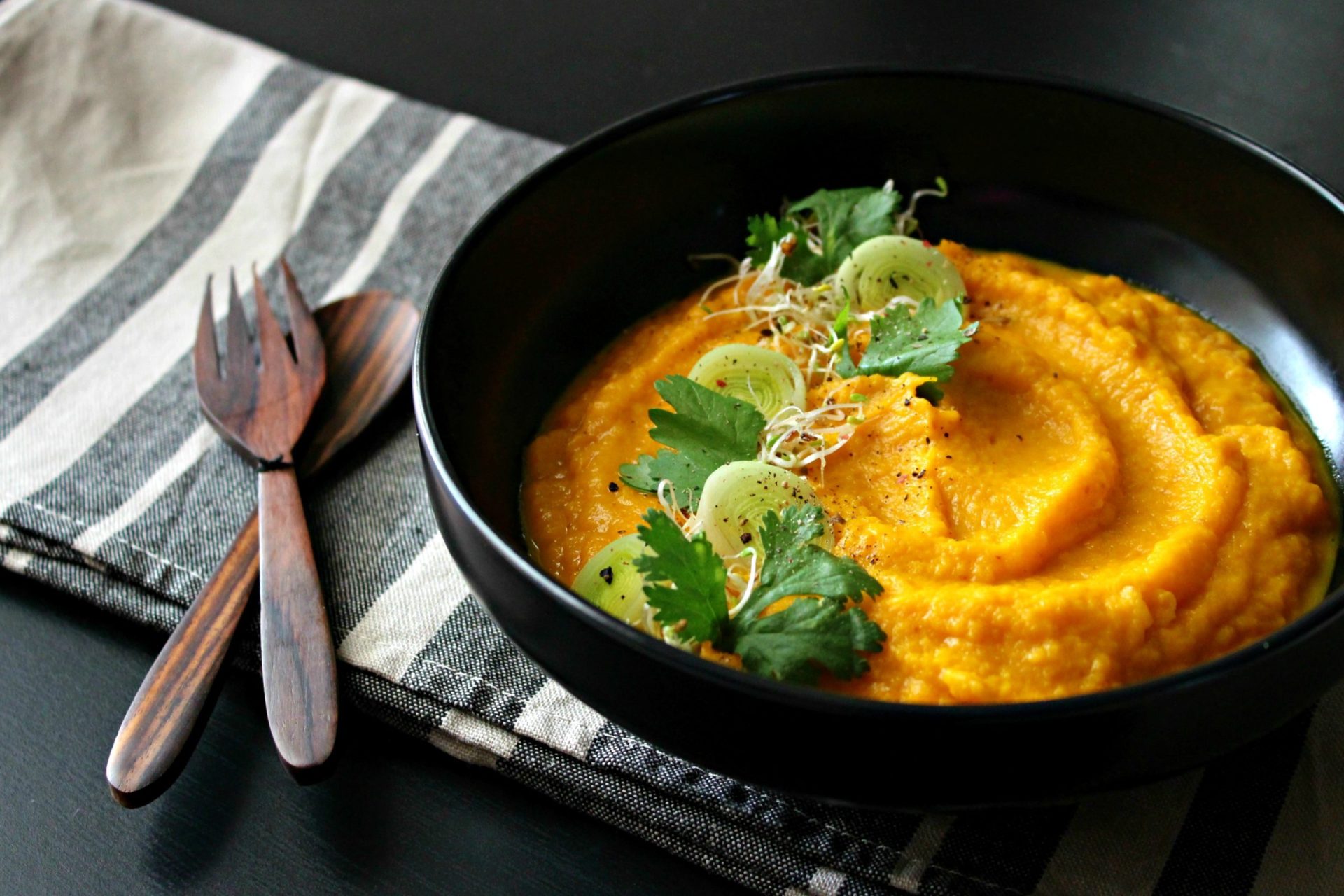 Purée carotte et patate douce à l’orange 