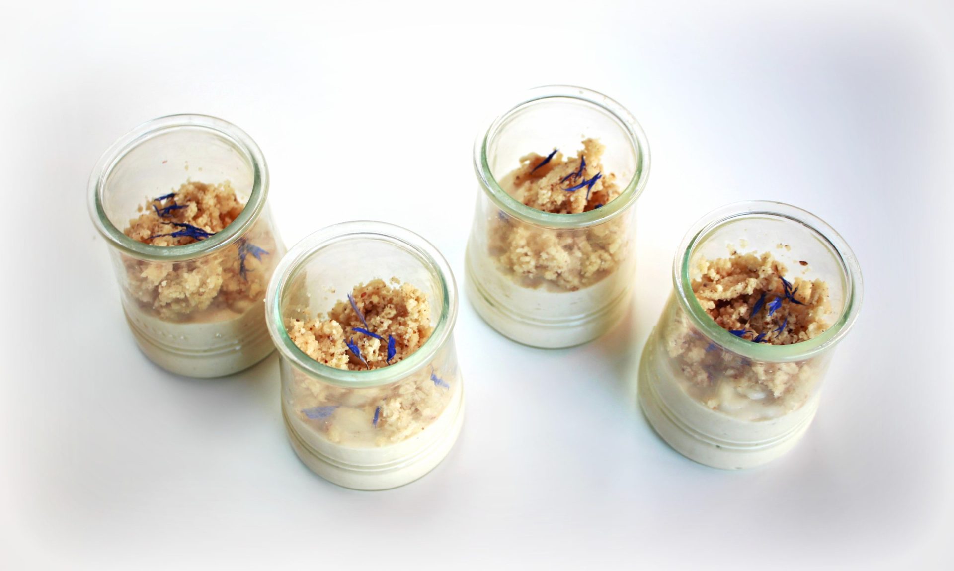 Crème dessert au citron et pâte biscuitée aux oléagineux