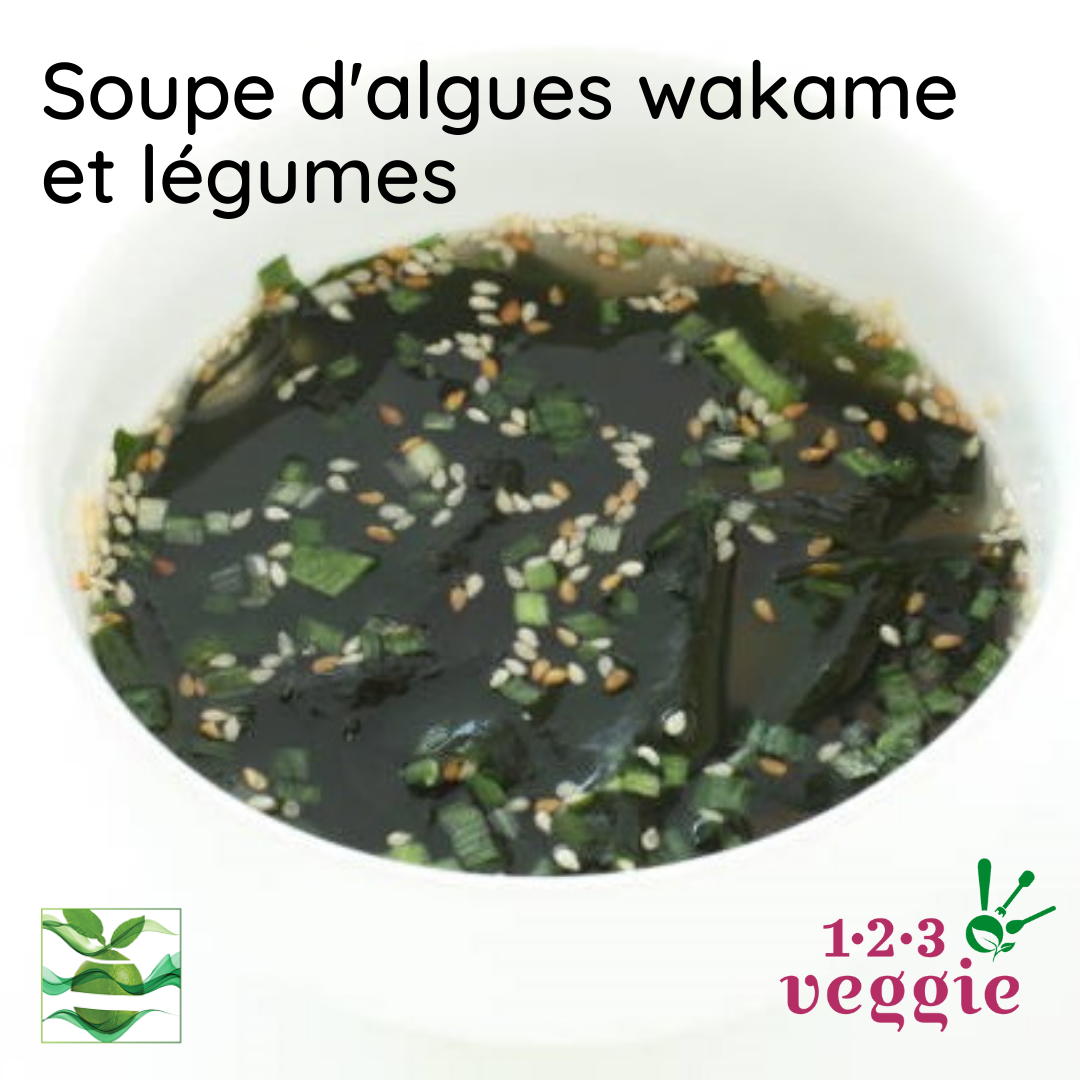 Soupe d’algues wakame et légumes 