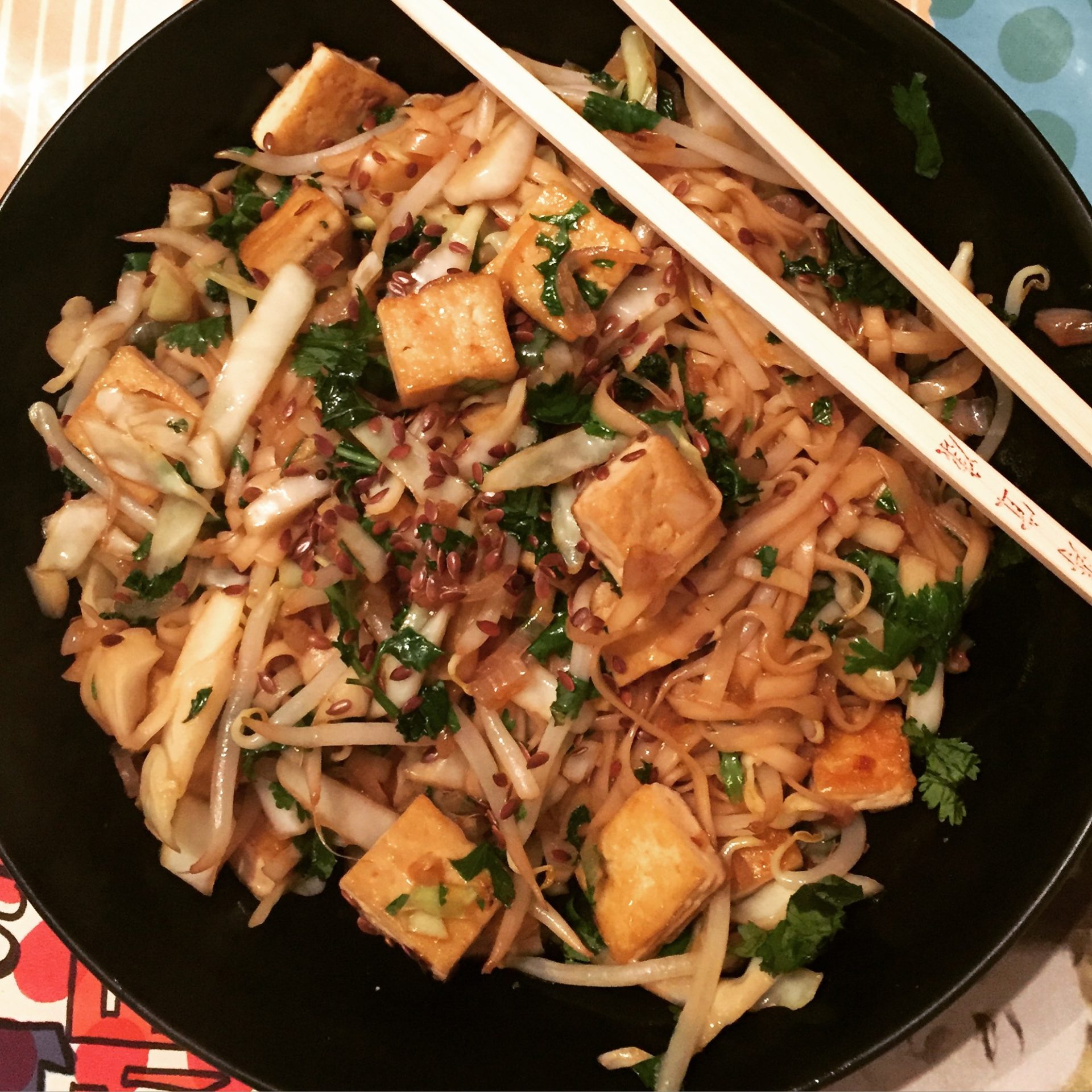 Pad thai tofu légumes