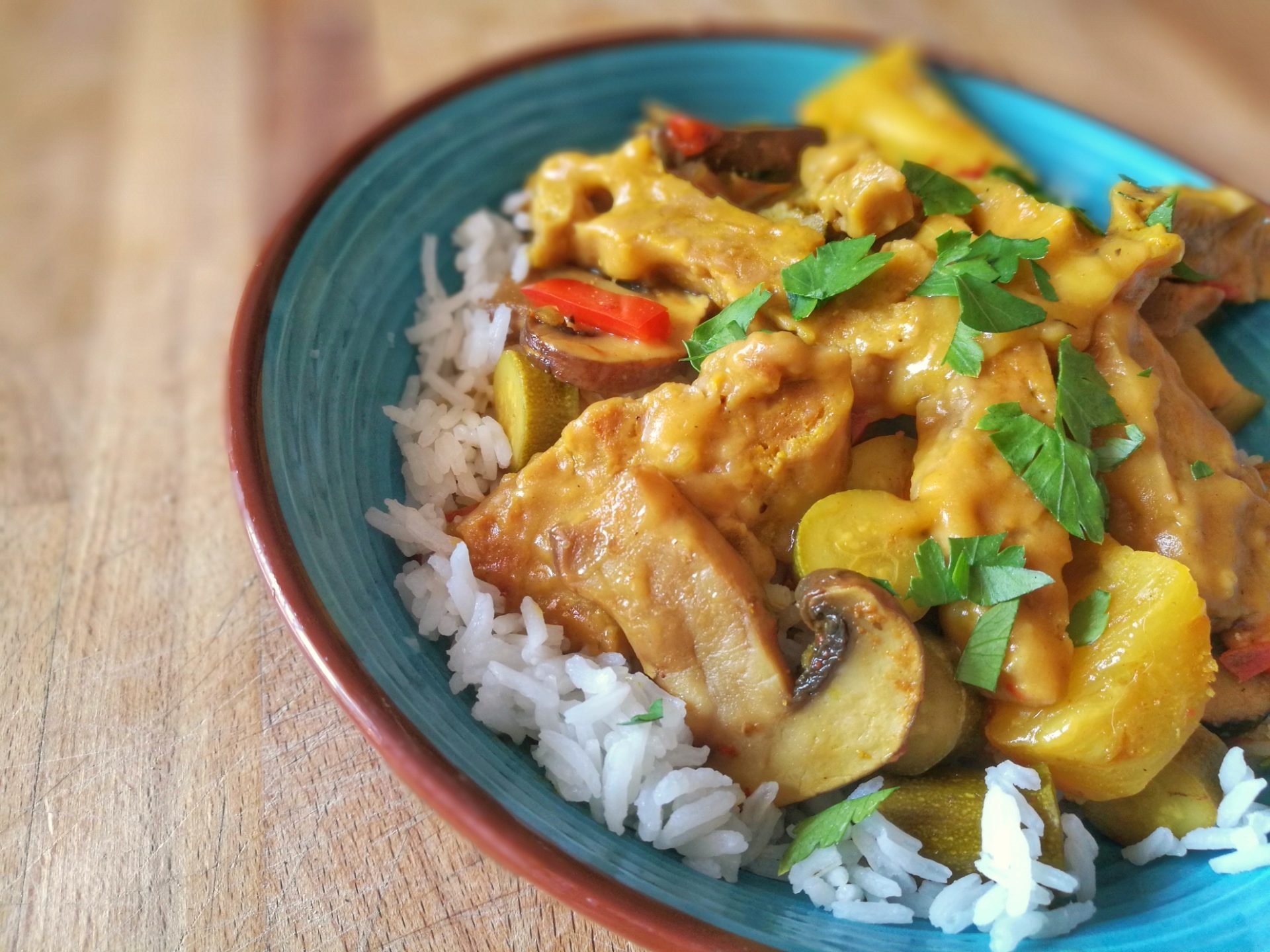 Sauté de seitan à l’orange 