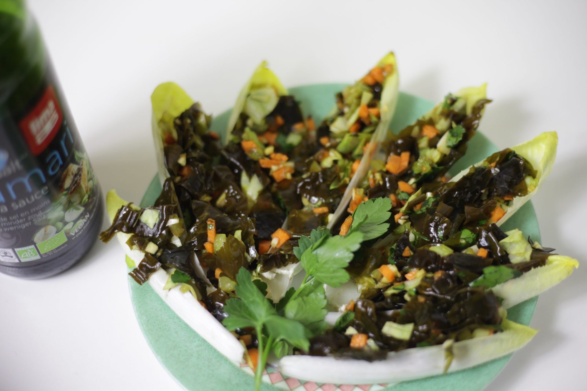 Endives farcies au tartare d’algue Kombu 