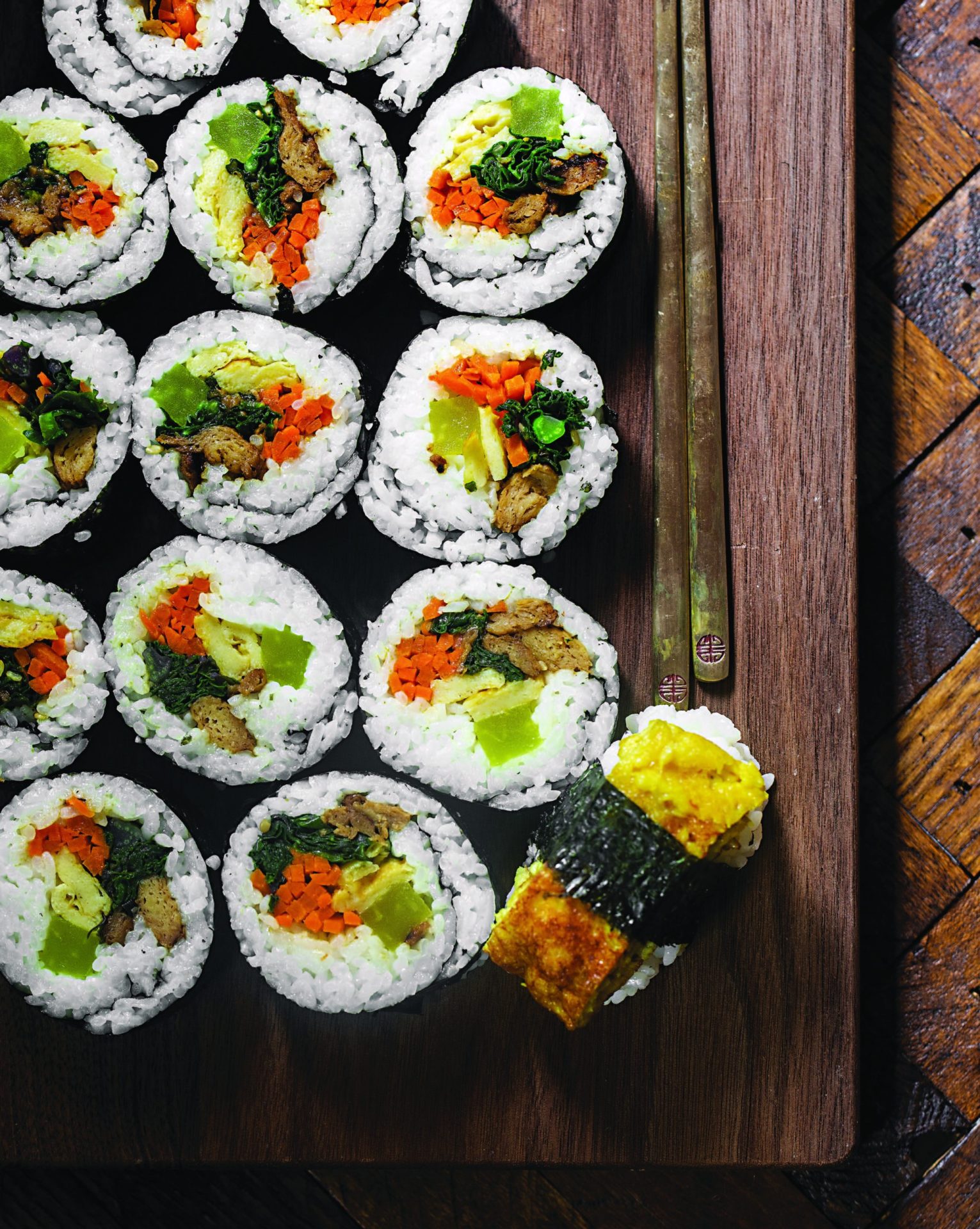 Rouleaux de riz aux algues 