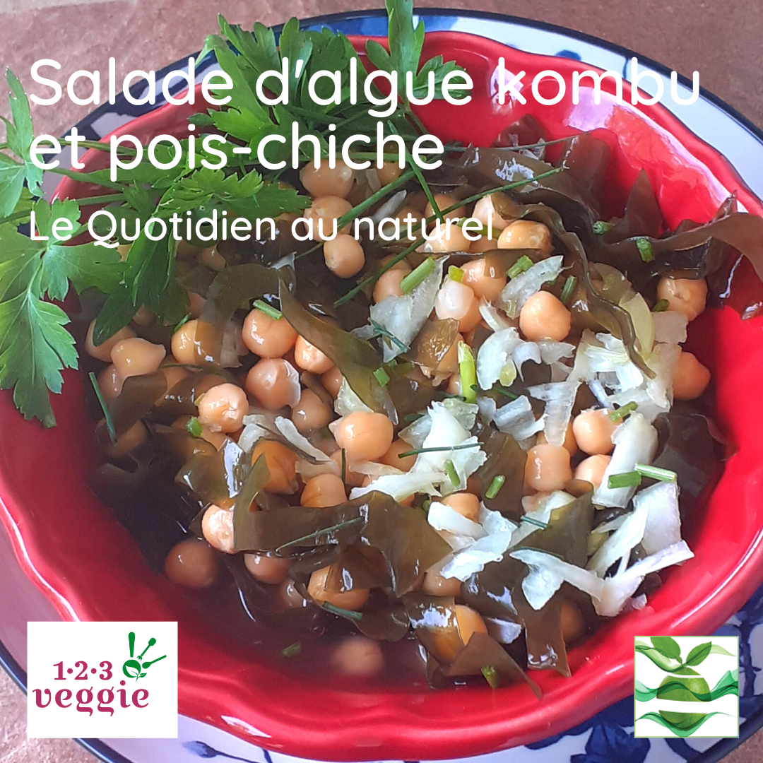Salade d’algue kombu royal et de pois chiches 